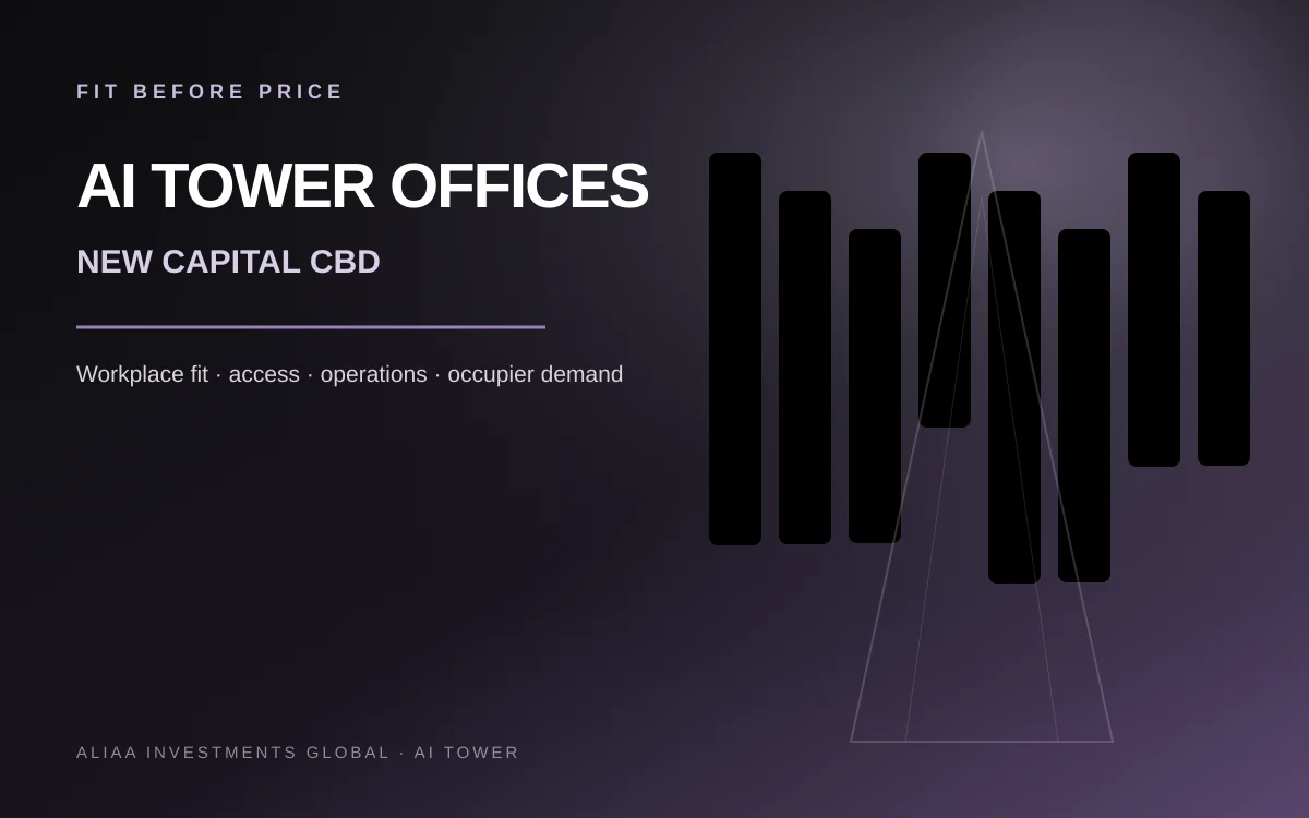 AI Tower office fit before price editorial visual
